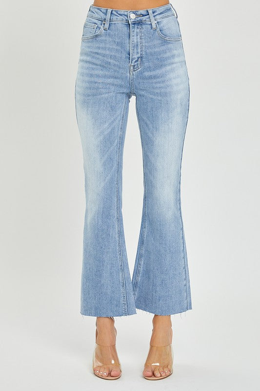 Høyt liv Crop Flare Lys Denim 2