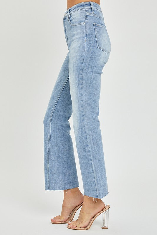 Høyt liv Crop Flare Lys Denim 3