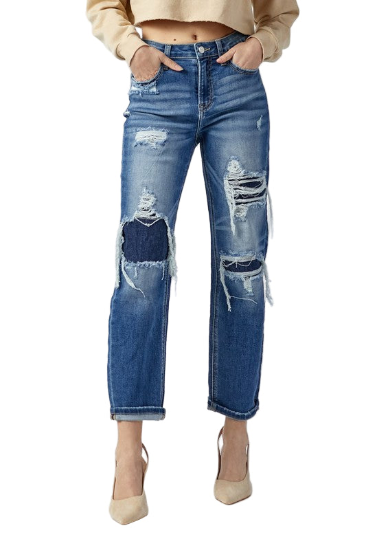 Høyt liv Straight Jeans Mørk 0