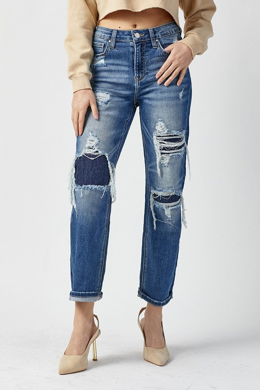Høyt liv Straight Jeans Mørk 1