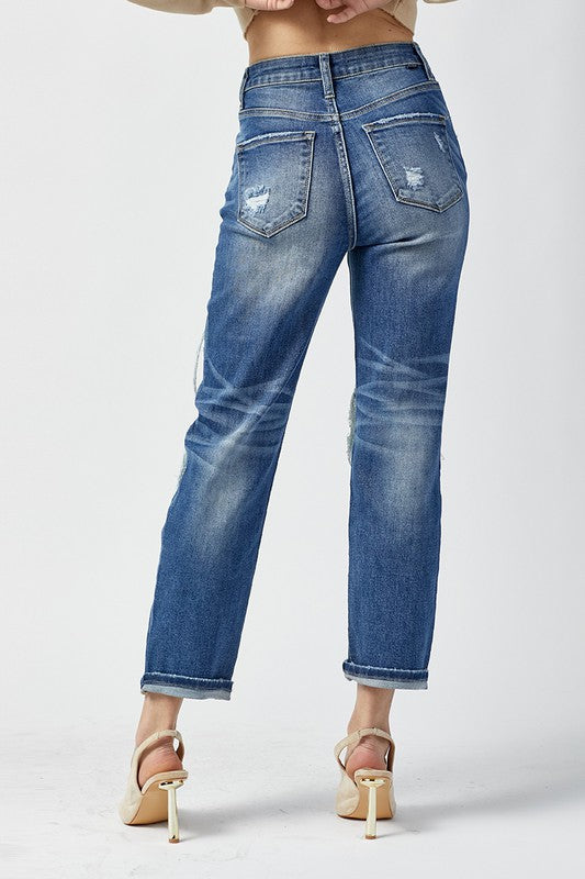 Høyt liv Straight Jeans Mørk 3