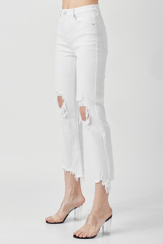 Høytlivede Rett Skjærte Jeans for Damer 1