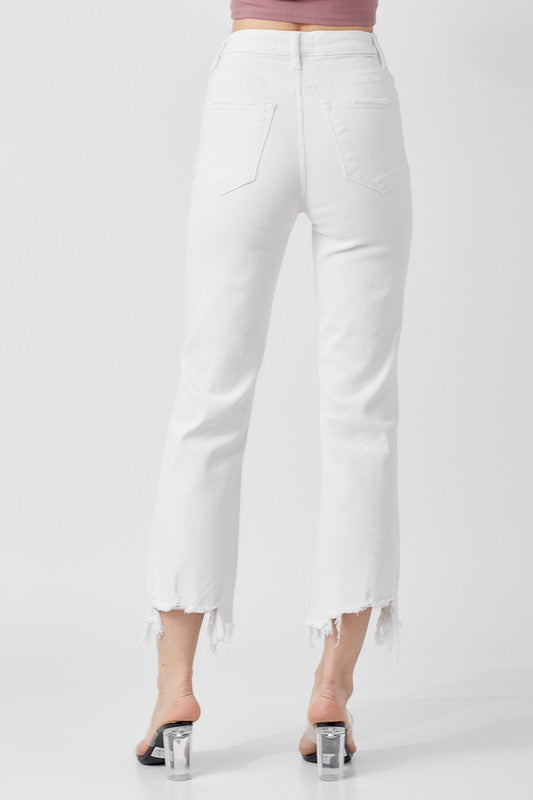 Høytlivede Rett Skjærte Jeans for Damer 3