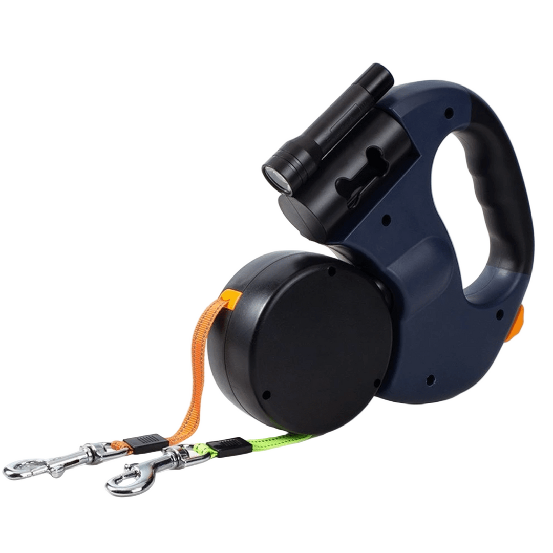 Hundebånd for To Hunder med Roterende Snelle 0