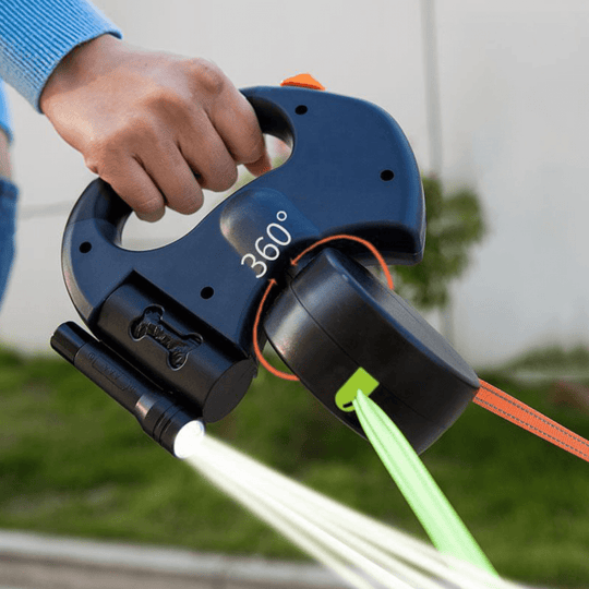 Hundebånd for To Hunder med Roterende Snelle 3