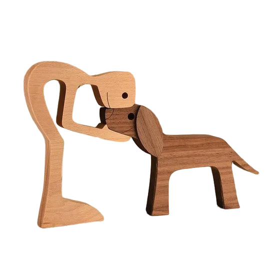 Hundefigur Håndskåret Kunstverk 0