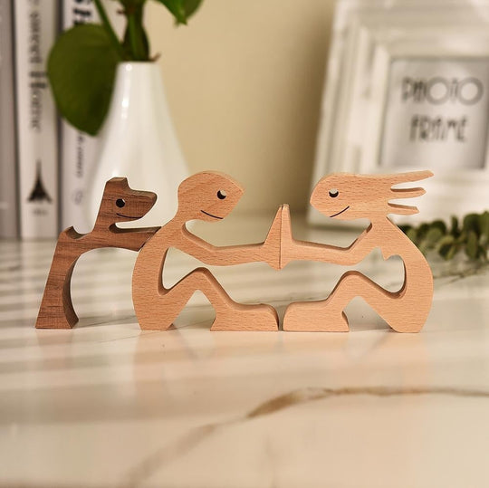 Hundefigur Håndskåret Kunstverk 3