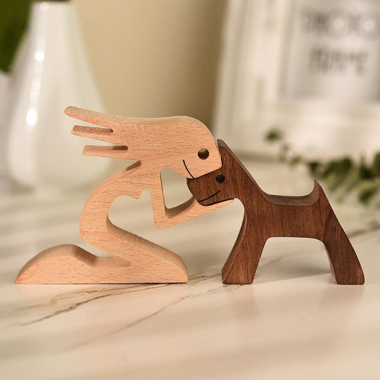 Hundefigur Håndskåret Kunstverk 4