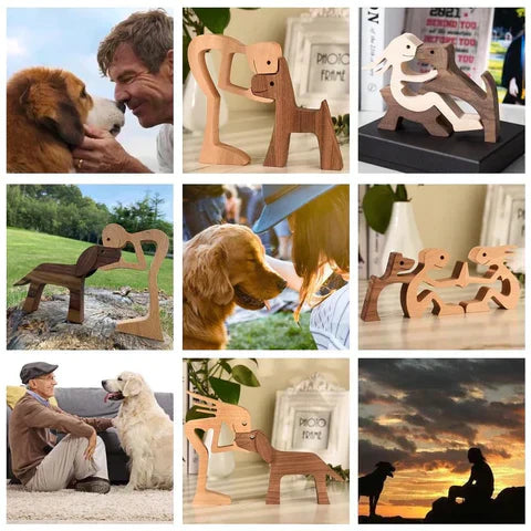 Hundefigur Håndskåret Kunstverk 5