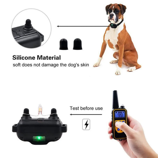 Hundehalsbånd Elektrisk Treningshalsbånd med Fjernkontroll til Hund 5