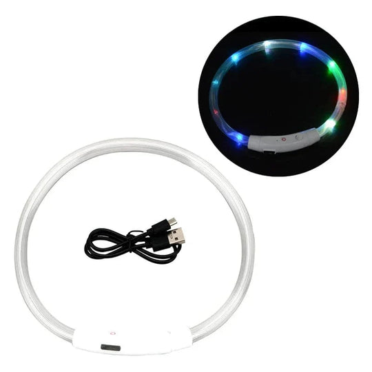 Hundens LED Krage Justerbar Med Lys 6