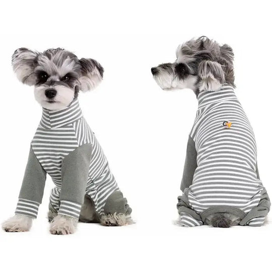 Hundeopprettingsdrakt Helkroppsbeskyttelse Stripete Design 3
