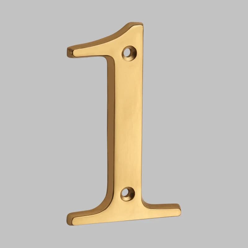 Husnummer i Messing med Klassisk Design 1