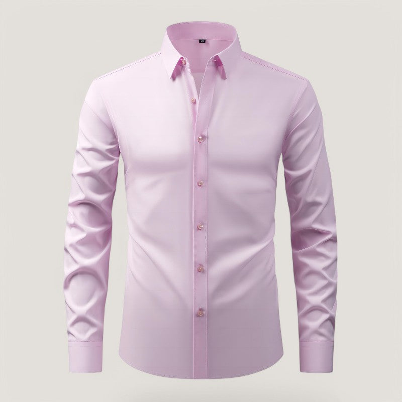 Hvit Slim-Fit Skjorte Herre Rynkefri Polyester 1