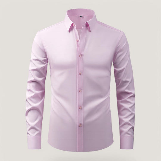 Hvit Slim-Fit Skjorte Herre Rynkefri Polyester 1