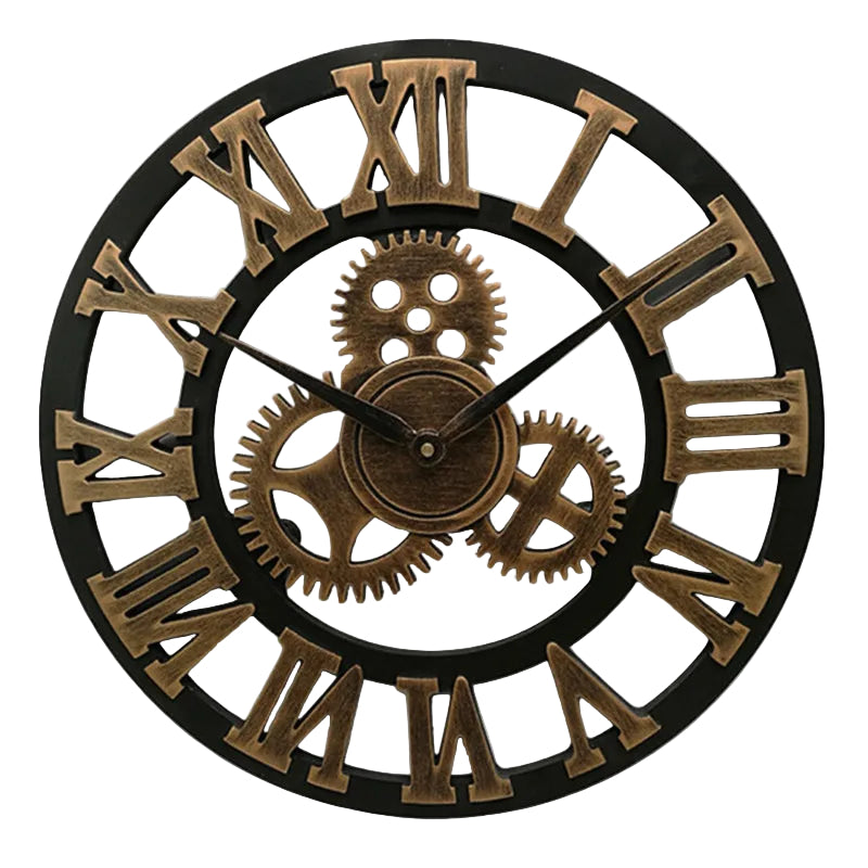 Industriell Veggklokke med Rustikk Design 0