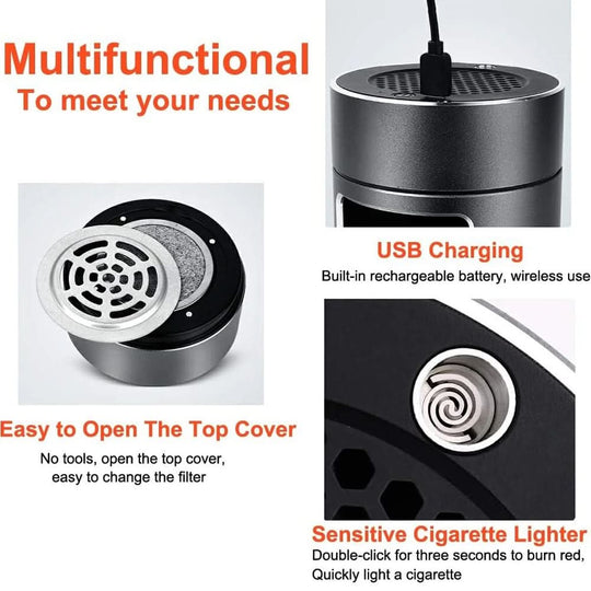 Intelligent Askebeger med USB Luftrensingssystem 5