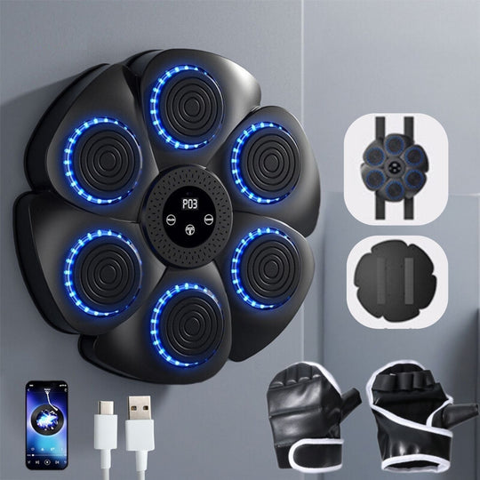Interaktiv Boksemaskin for Trening Med Bluetooth Musikk og RGB Belysning 4