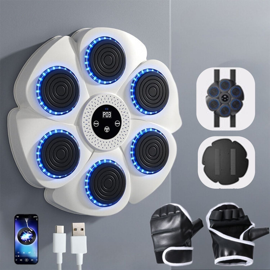 Interaktiv Boksemaskin for Trening Med Bluetooth Musikk og RGB Belysning 5