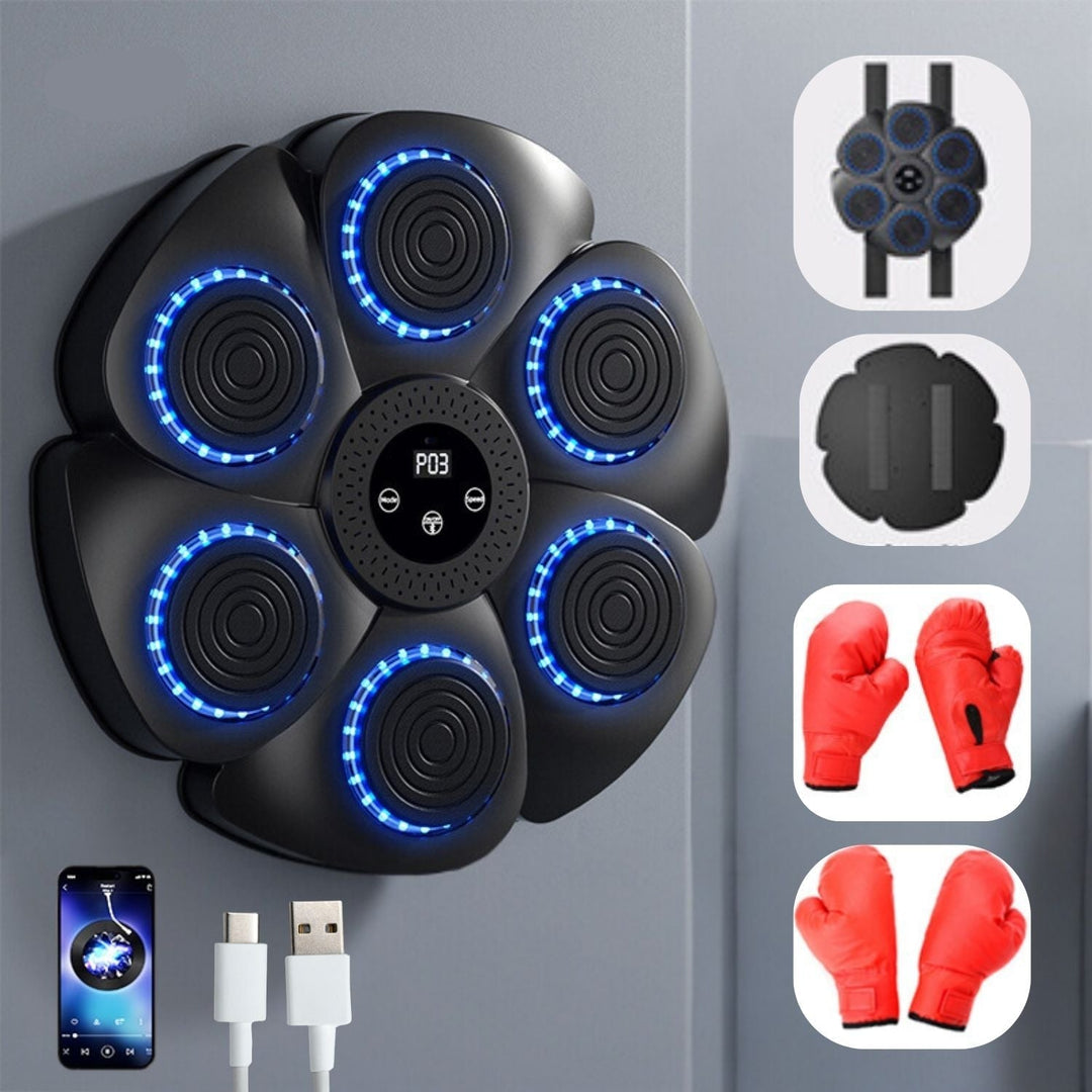 Interaktiv Boksemaskin for Trening med Rytmemoduser og Bluetooth-Musikk 1