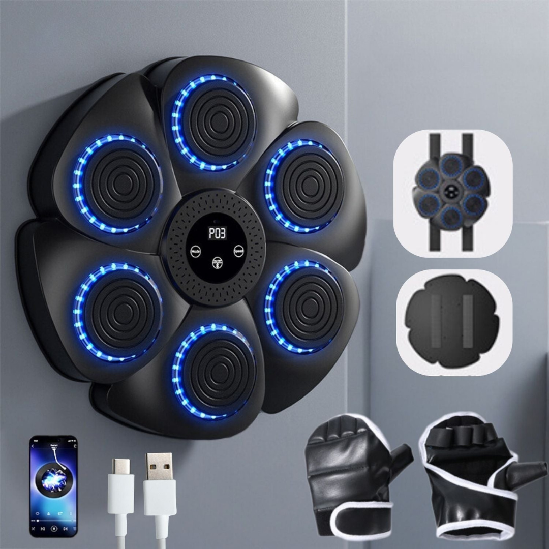 Interaktiv Boksemaskin for Trening med Rytmemoduser og Bluetooth-Musikk 7