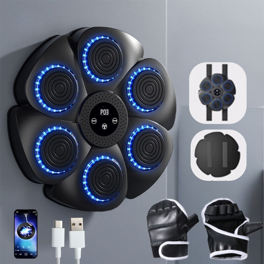 Interaktiv Boksemaskin for Trening med Rytmemoduser og Bluetooth-Musikk 7