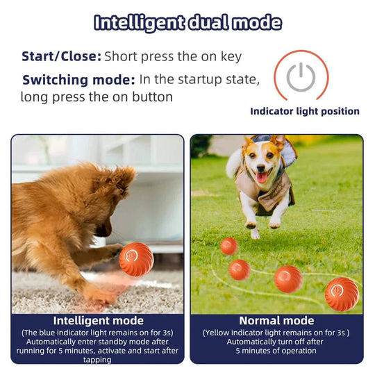 Interaktiv Hundelekeball Automatisk Bevegelig 3