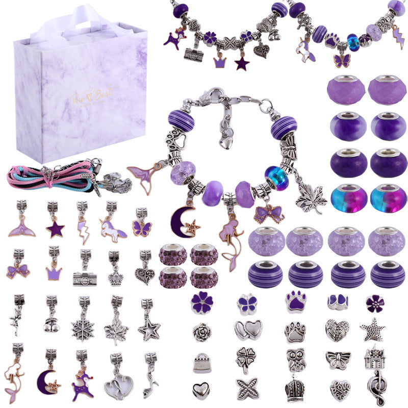 Jenters DIY Charm Smykkesett med Fargerike Design 10