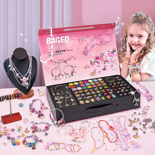Jenters DIY Charm Smykkesett med Fargerike Design 14