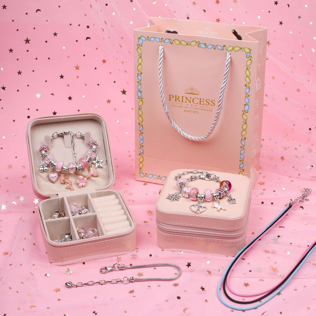 Jenters DIY Charm Smykkesett med Fargerike Design 4