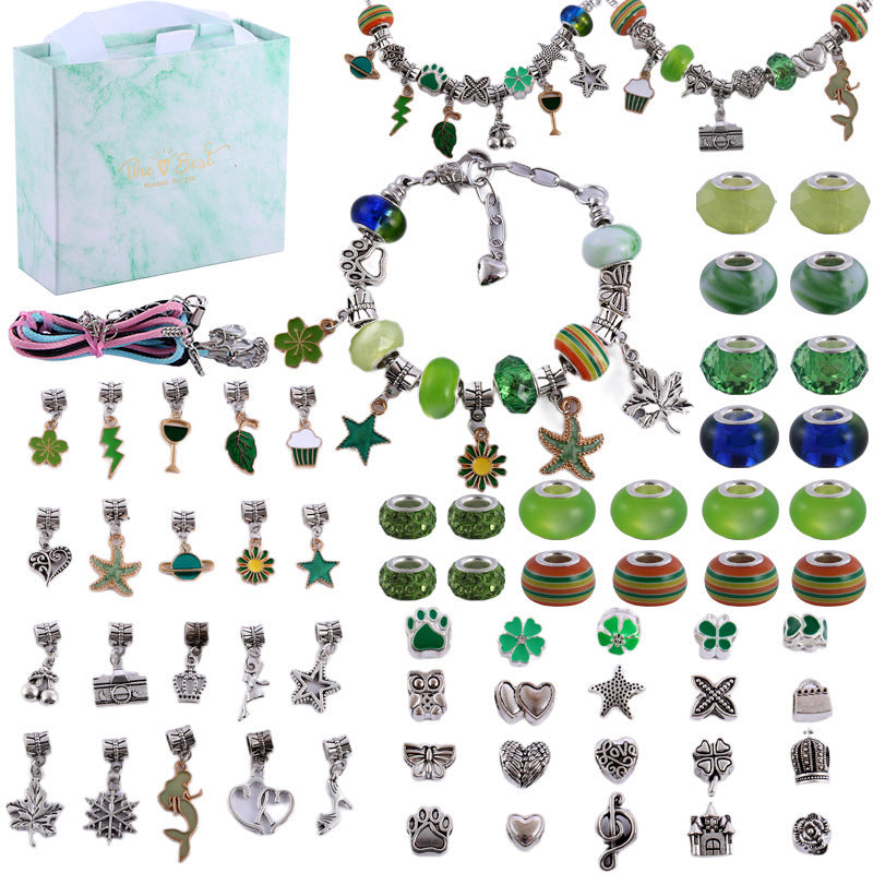 Jenters DIY Charm Smykkesett med Fargerike Design 8