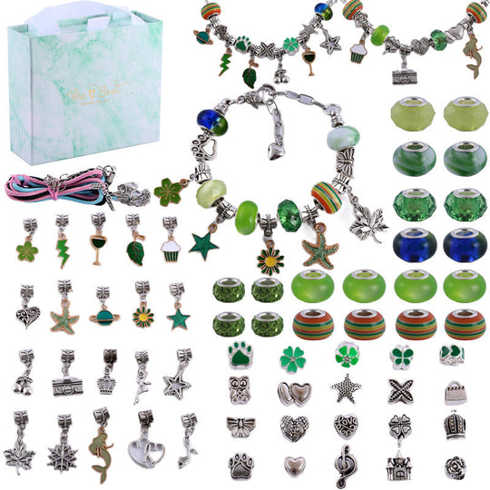 Jenters DIY Charm Smykkesett med Fargerike Design 8