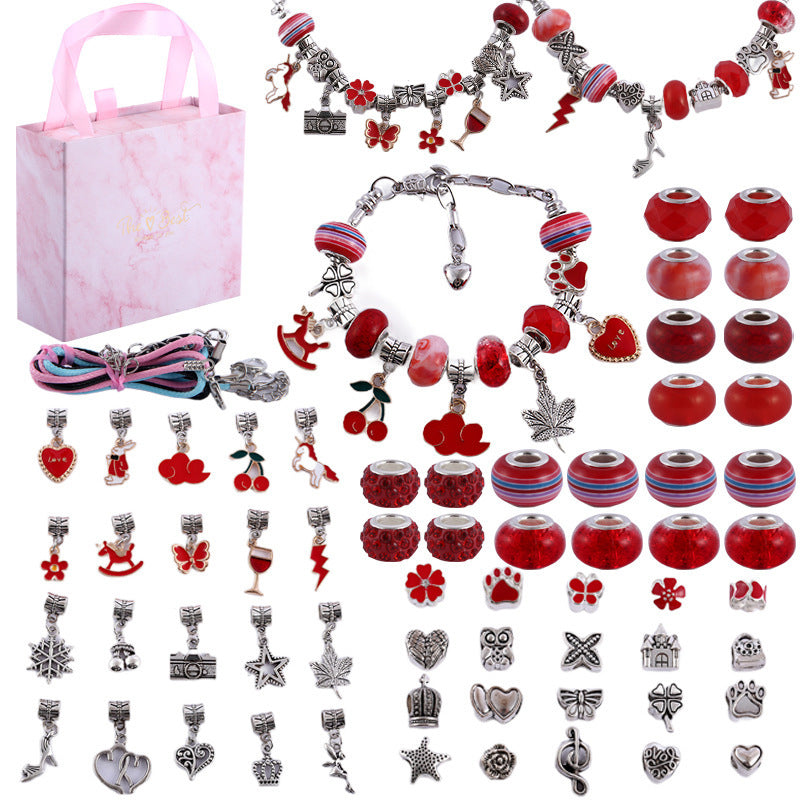 Jenters DIY Charm Smykkesett med Fargerike Design 9
