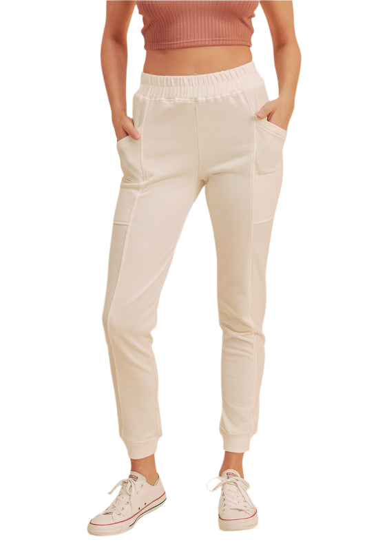 Joggebukse Herre Tapered Passform med Lommer i Komfortabel Blandingsmateriale 0