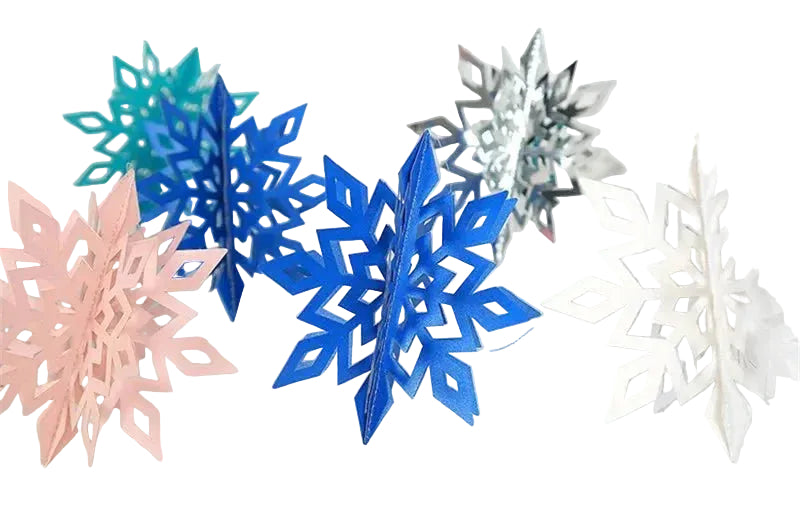 Juledekorasjon 3D Snøfnugg Dekorasjoner for Vintertema 0