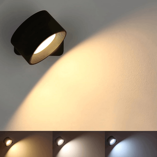 Justerbar Trådløs Vegglampe 360° Rotasjon LED Belysning 7