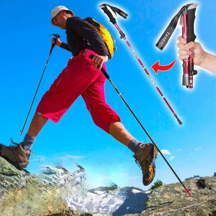 Justerbare Trekkingstaver Sammenleggbare for Menn og Kvinner 1