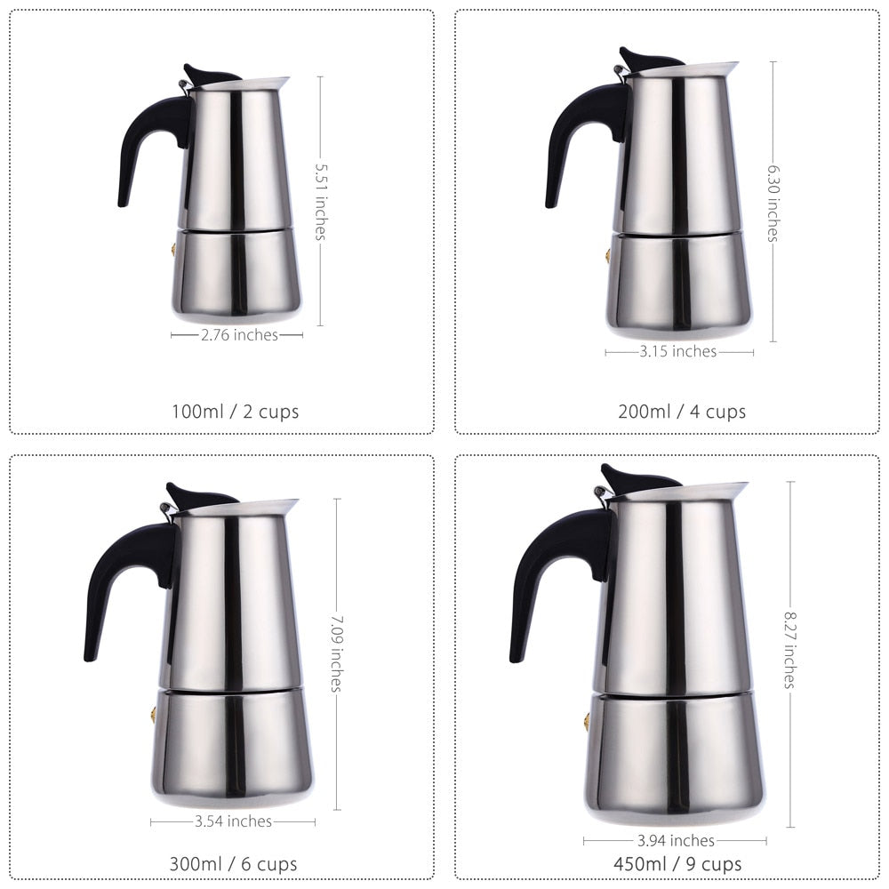 Kaffekanne Mokka Espresso Perkolator Komfyr 1