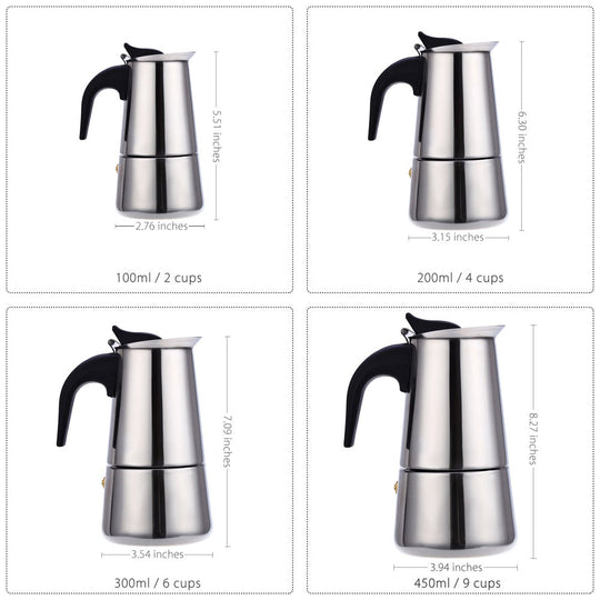 Kaffekanne Mokka Espresso Perkolator Komfyr 1