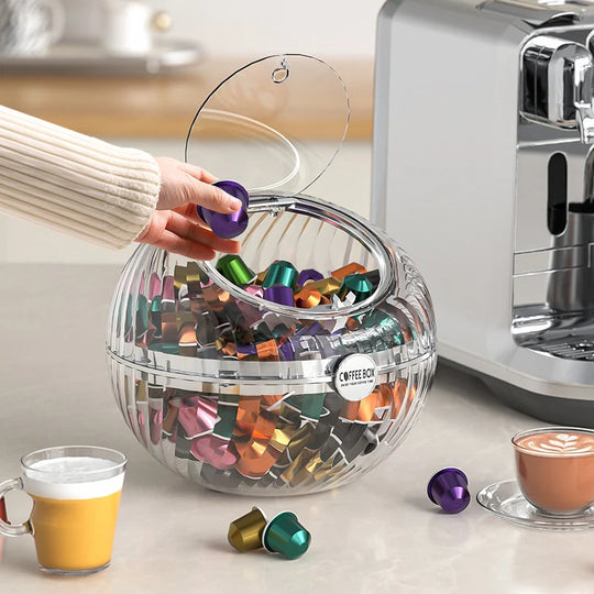 Kaffekapseldispenser Rund Design med Vippelokk 2