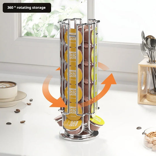 Kaffekapselholder for 24 Kapsler med Roterende Design 1