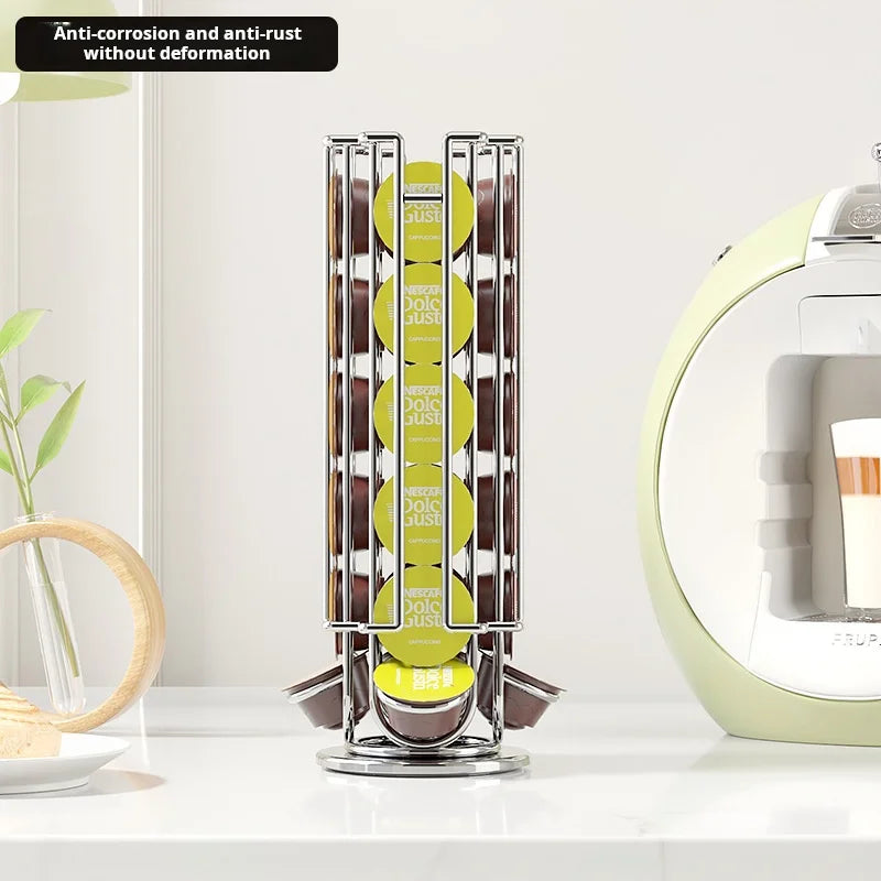Kaffekapselholder for 24 Kapsler med Roterende Design 2