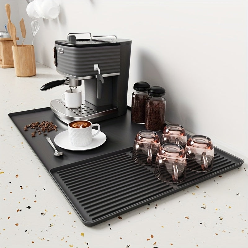 Kaffematte Silikon 2-i-1 med Hevede Kanter 0