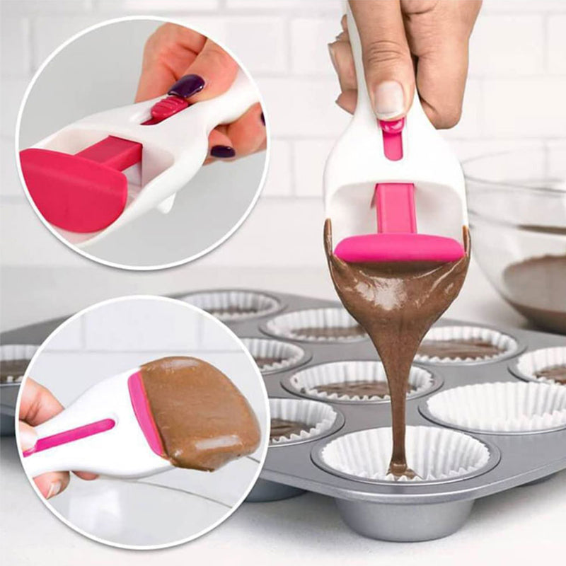 Kakeutleveringsskje for Muffins Spadeformet med Fjærmekanisme 2