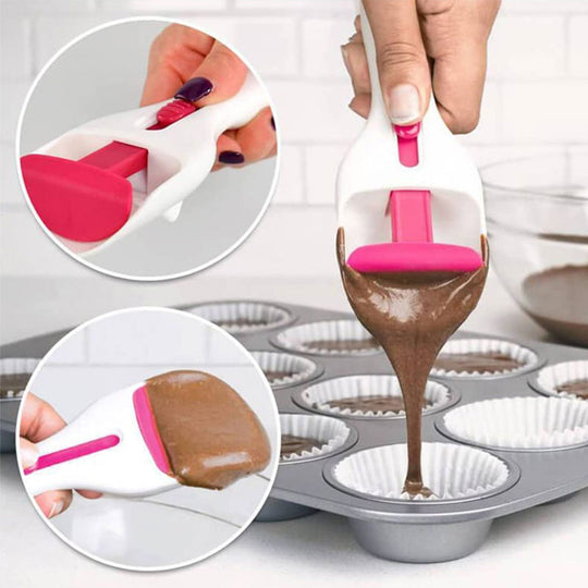 Kakeutleveringsskje for Muffins Spadeformet med Fjærmekanisme 2
