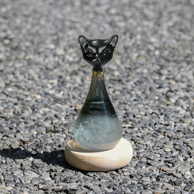 Katt-inspirert Værforutsigelsesflaske Globusformet Antikk Imitasjon Decor 1
