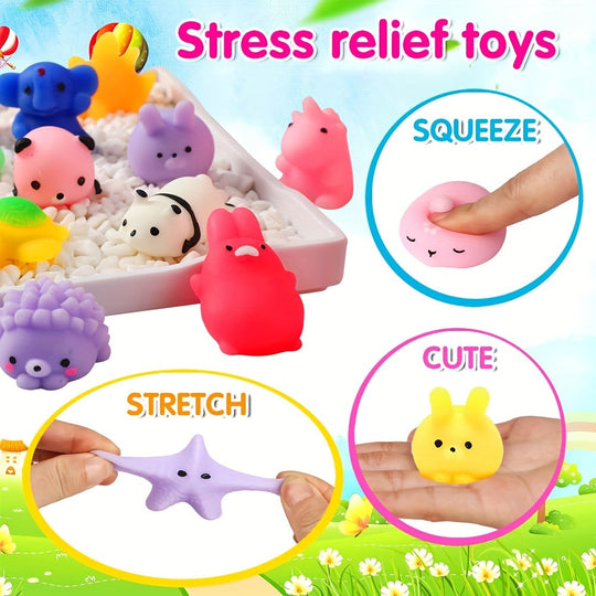 Kawaii Dyreleker Sett med 36 Søte Squishy Dyr 1