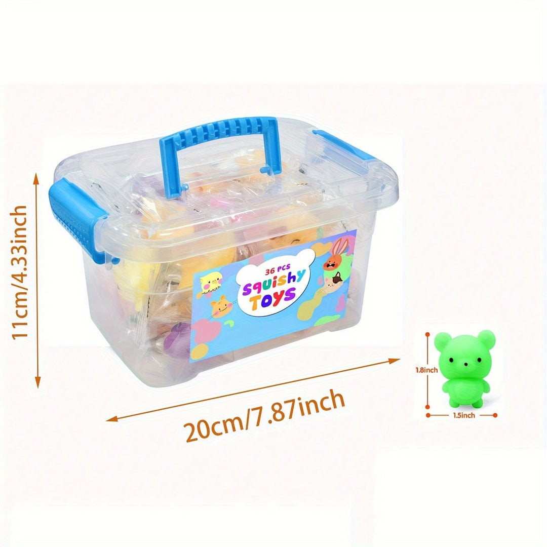 Kawaii Dyreleker Sett med 36 Søte Squishy Dyr 2