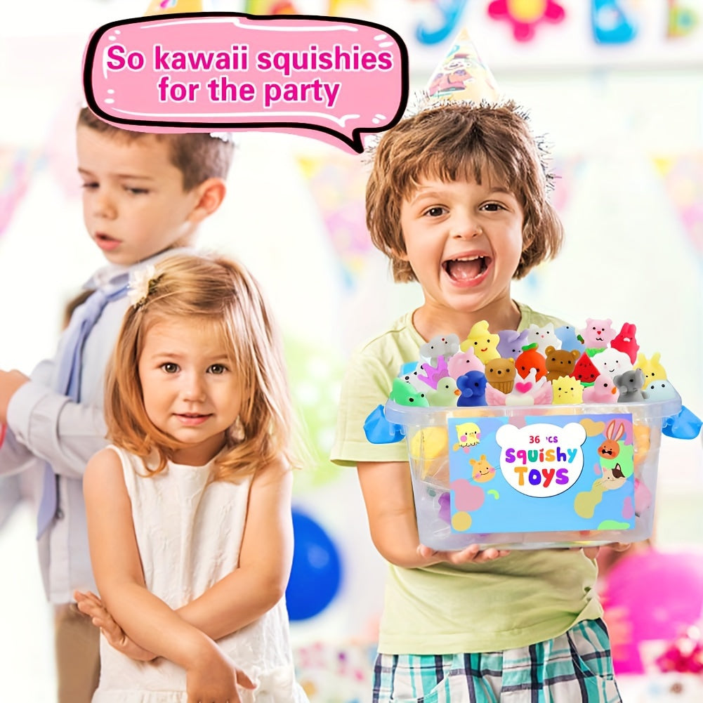 Kawaii Dyreleker Sett med 36 Søte Squishy Dyr 3