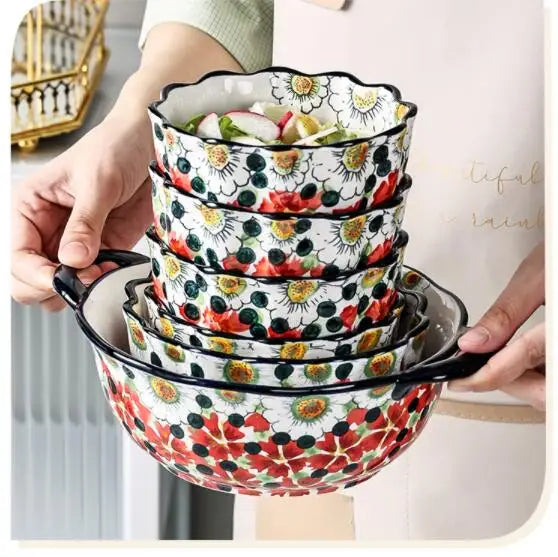 Keramiske Sommerskåler med Blomsterdesign 1